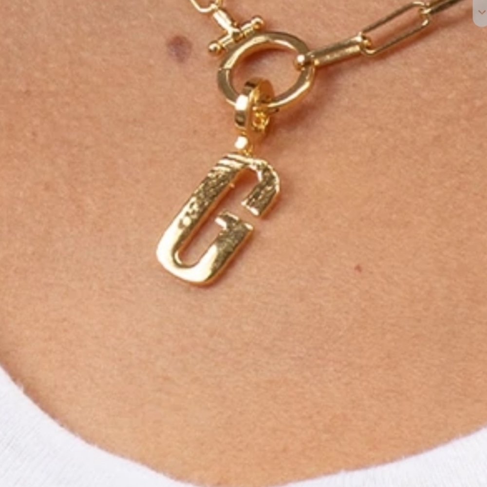 GORJANA Parker Alphabet Charm In Gold-G